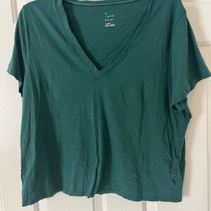 A New Day Green V-Neck T-Shirt